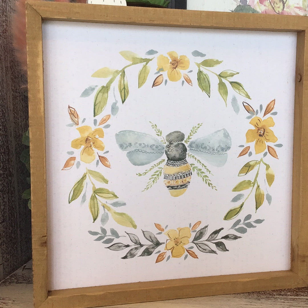 Inset Box Sign - Bee