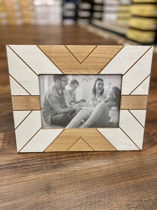 Wood Geo 5”x7” Picture Frames