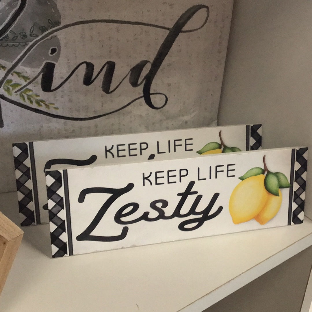 Message Bar - Keep Life Zesty