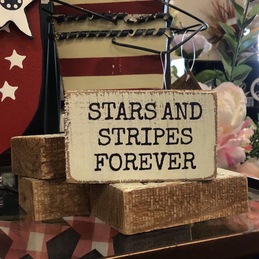 Block Sign - Stars And Stripes