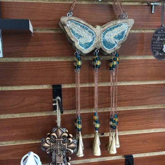 Blue Butterfly Wind Chime