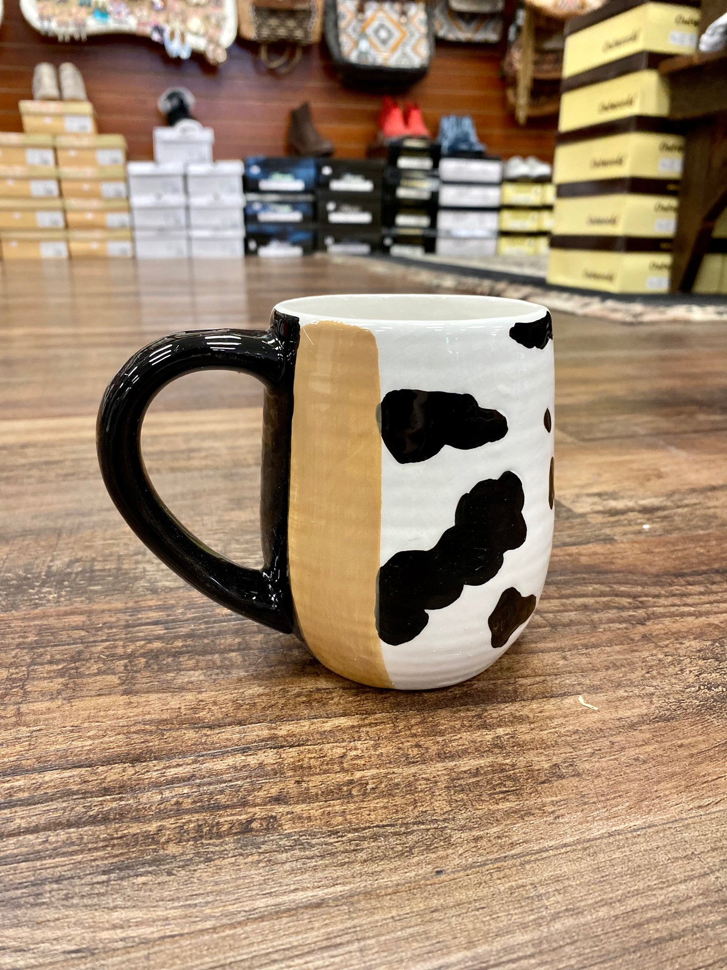 Cow Print Ceramic Mugs