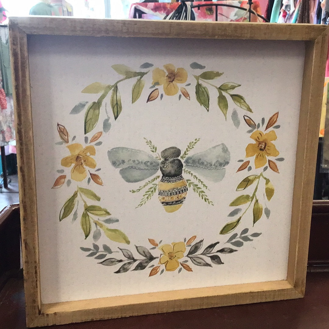 Inset Box Sign - Bee