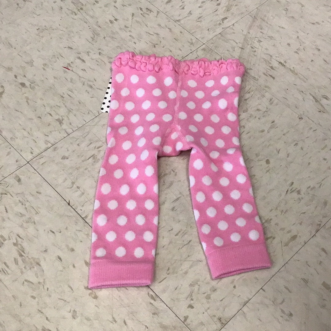 Pink/White Dot Baby Leggings