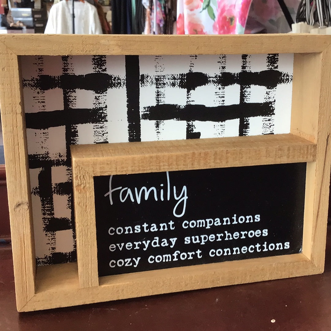 Inset Box Sign - Family