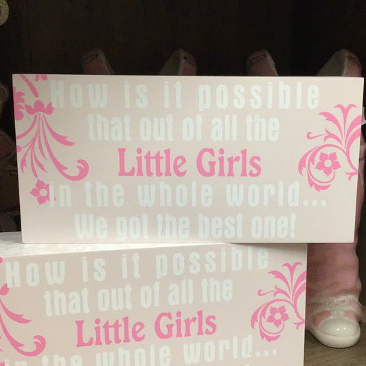 Little Girls Block Sign