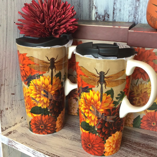 Ceramic Travel Cup - Autumn Flare