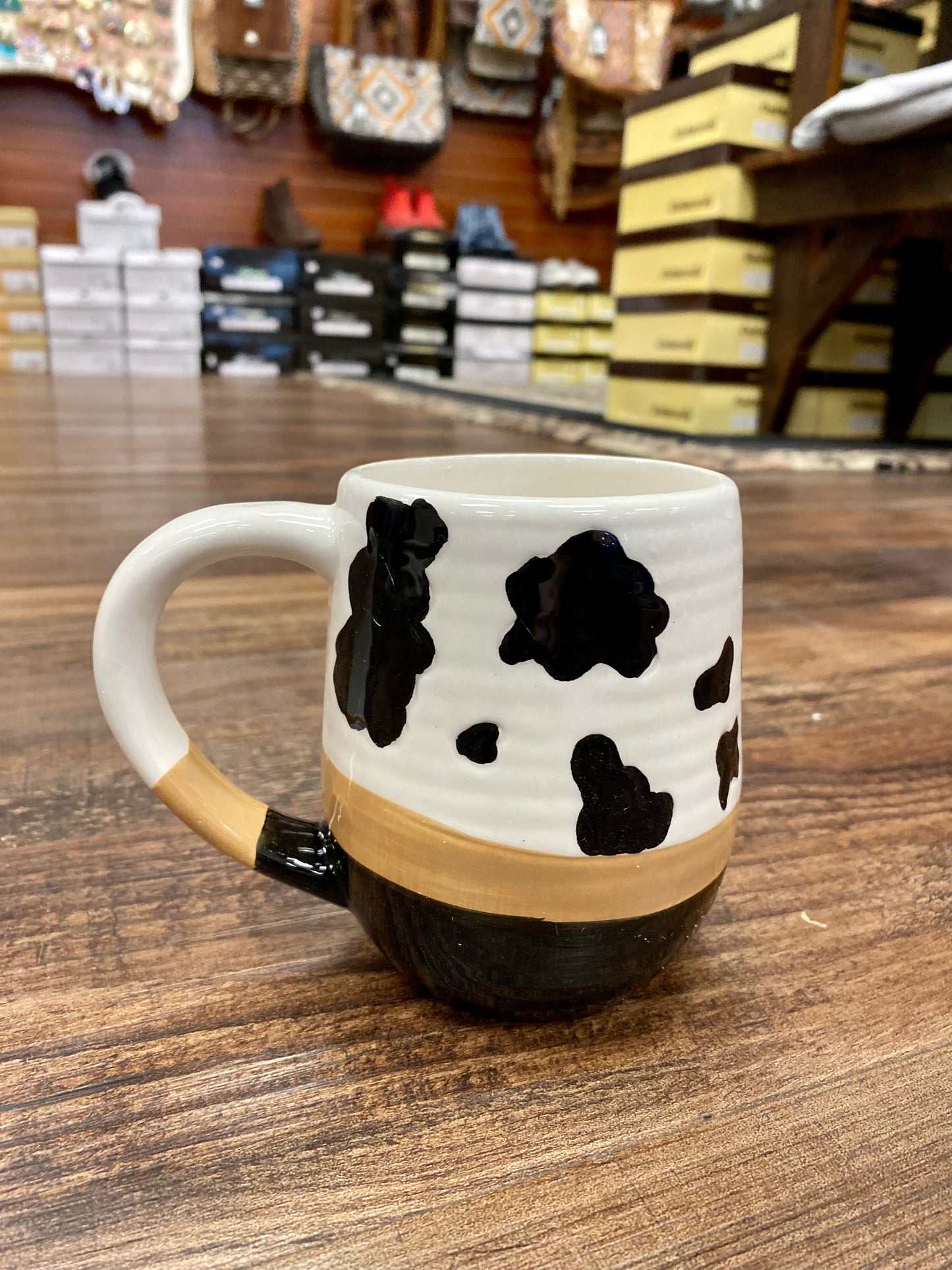 Cow Print Ceramic Mugs