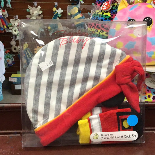 Pirate Cap/Sock Baby Set