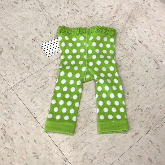 Green/White Dot Baby Leggings