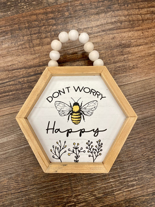 Wood Framed Honeycomb Bee Sitters