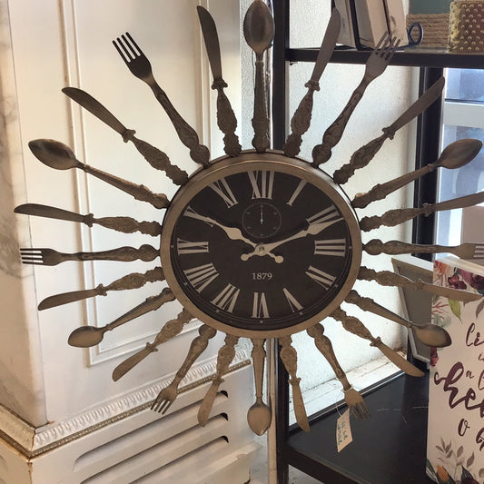 Utensil Metal Clock