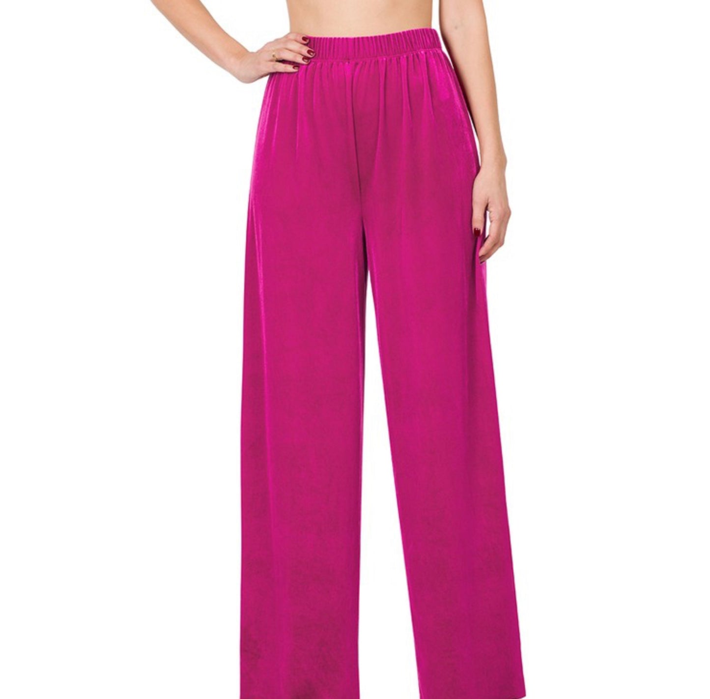 Magenta Velvet Pants