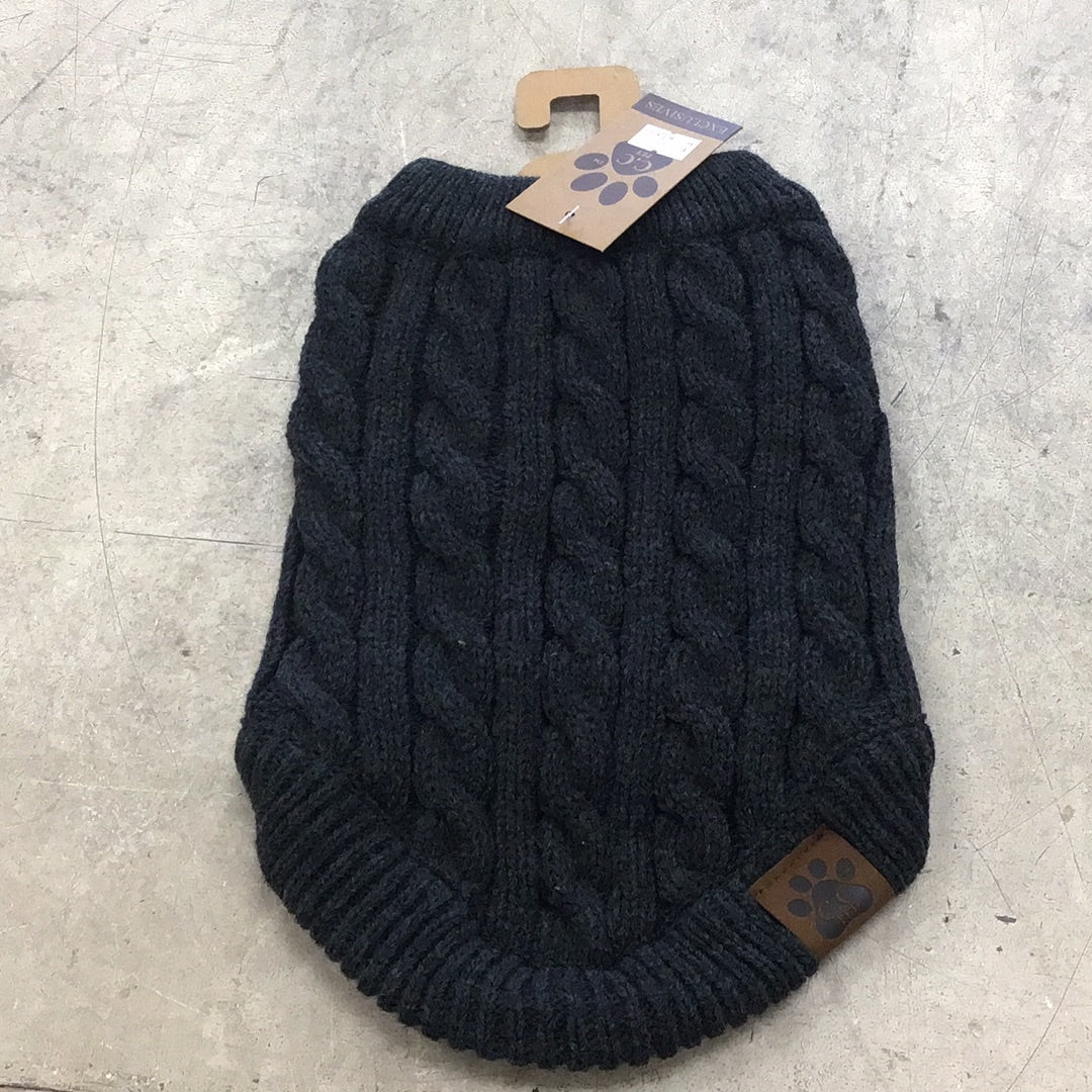 C.C Pet Sweater - Charcoal Size S